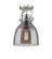 Downtown Urban One Light Semi-Flush Mount in Satin Nickel (405|410-1F-SN-G412-8SM)