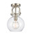 Downtown Urban One Light Semi-Flush Mount in Satin Nickel (405|410-1F-SN-G410-8CL)