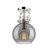 Downtown Urban One Light Semi-Flush Mount in Polished Nickel (405|410-1F-PN-G410-8SM)
