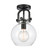 Downtown Urban One Light Semi-Flush Mount in Matte Black (405|410-1F-BK-8CL)