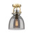 Downtown Urban One Light Semi-Flush Mount in Brushed Brass (405|410-1F-BB-G412-8SM)