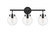 Auralume Three Light Bath Vanity in Matte Black (405|351-3W-BK-CL)
