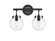 Auralume LED Bath Vanity in Matte Black (405|351-2W-BK-CL)