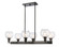 Ballston Six Light Island Pendant in Matte Black (405|341-6CR-BK-G121-6)