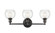 Concord LED Bath Vanity in Matte Black (405|341-3W-BK-G122-6-LED)
