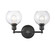 Concord LED Bath Vanity in Matte Black (405|341-2W-BK-G122-6-LED)