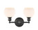 Concord LED Bath Vanity in Matte Black (405|341-2W-BK-G121-6-LED)