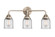 Nouveau 2 Three Light Bath Vanity in Brushed Satin Nickel (405|288-3W-SN-G52)