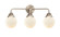 Nouveau 2 LED Bath Vanity in Brushed Satin Nickel (405|288-3W-SN-G201-6-LED)