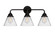 Nouveau 2 LED Bath Vanity in Matte Black (405|288-3W-BK-G42-LED)
