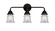 Nouveau 2 LED Bath Vanity in Matte Black (405|288-3W-BK-G182S-LED)