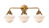 Nouveau 2 Three Light Bath Vanity in Brushed Brass (405|288-3W-BB-G531)