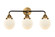 Nouveau 2 LED Bath Vanity in Black Antique Brass (405|288-3W-BAB-G201-6-LED)