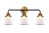 Nouveau 2 Three Light Bath Vanity in Black Antique Brass (405|288-3W-BAB-G181S)