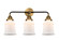 Nouveau 2 Three Light Bath Vanity in Black Antique Brass (405|288-3W-BAB-G181)