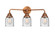 Nouveau 2 LED Bath Vanity in Antique Copper (405|288-3W-AC-G54-LED)