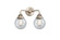 Nouveau 2 LED Bath Vanity in Brushed Satin Nickel (405|288-2W-SN-G204-6-LED)