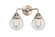 Nouveau 2 LED Bath Vanity in Brushed Satin Nickel (405|288-2W-SN-G202-6-LED)