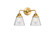 Nouveau 2 LED Bath Vanity in Satin Gold (405|288-2W-SG-G64-LED)