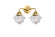 Nouveau 2 LED Bath Vanity in Satin Gold (405|288-2W-SG-G532-LED)