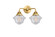 Nouveau 2 Two Light Bath Vanity in Satin Gold (405|288-2W-SG-G534)