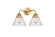 Nouveau 2 LED Bath Vanity in Satin Gold (405|288-2W-SG-G44-LED)