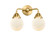Nouveau 2 LED Bath Vanity in Satin Gold (405|288-2W-SG-G201-6-LED)