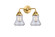 Nouveau 2 LED Bath Vanity in Satin Gold (405|288-2W-SG-G192-LED)