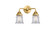 Nouveau 2 LED Bath Vanity in Satin Gold (405|288-2W-SG-G182S-LED)