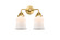 Nouveau 2 Two Light Bath Vanity in Satin Gold (405|288-2W-SG-G181)