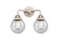Nouveau 2 LED Bath Vanity in Polished Nickel (405|288-2W-PN-G204-6-LED)