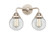 Nouveau 2 LED Bath Vanity in Polished Nickel (405|288-2W-PN-G202-6-LED)