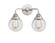 Nouveau 2 LED Bath Vanity in Polished Chrome (405|288-2W-PC-G202-6-LED)
