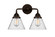 Nouveau 2 Two Light Bath Vanity in Oil Rubbed Bronze (405|288-2W-OB-G44)