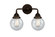Nouveau 2 Two Light Bath Vanity in Oil Rubbed Bronze (405|288-2W-OB-G204-6)