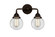 Nouveau 2 LED Bath Vanity in Oil Rubbed Bronze (405|288-2W-OB-G202-6-LED)