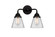 Nouveau 2 LED Bath Vanity in Matte Black (405|288-2W-BK-G62-LED)