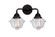 Nouveau 2 Two Light Bath Vanity in Matte Black (405|288-2W-BK-G532)