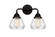 Nouveau 2 LED Bath Vanity in Matte Black (405|288-2W-BK-G172-LED)