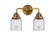 Nouveau 2 LED Bath Vanity in Brushed Brass (405|288-2W-BB-G52-LED)