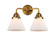Nouveau 2 LED Bath Vanity in Brushed Brass (405|288-2W-BB-G41-LED)