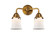 Nouveau 2 Two Light Bath Vanity in Brushed Brass (405|288-2W-BB-G181S)