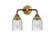 Nouveau 2 Two Light Bath Vanity in Black Antique Brass (405|288-2W-BAB-G54)
