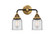 Nouveau 2 LED Bath Vanity in Black Antique Brass (405|288-2W-BAB-G52-LED)