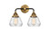 Nouveau 2 Two Light Bath Vanity in Black Antique Brass (405|288-2W-BAB-G172)