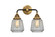 Nouveau 2 Two Light Bath Vanity in Black Antique Brass (405|288-2W-BAB-G142)