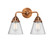 Nouveau 2 LED Bath Vanity in Antique Copper (405|288-2W-AC-G64-LED)