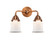 Nouveau 2 Two Light Bath Vanity in Antique Copper (405|288-2W-AC-G181S)