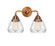 Nouveau 2 LED Bath Vanity in Antique Copper (405|288-2W-AC-G172-LED)