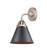Nouveau 2 LED Wall Sconce in Brushed Satin Nickel (405|288-1W-SN-M13-BK-LED)